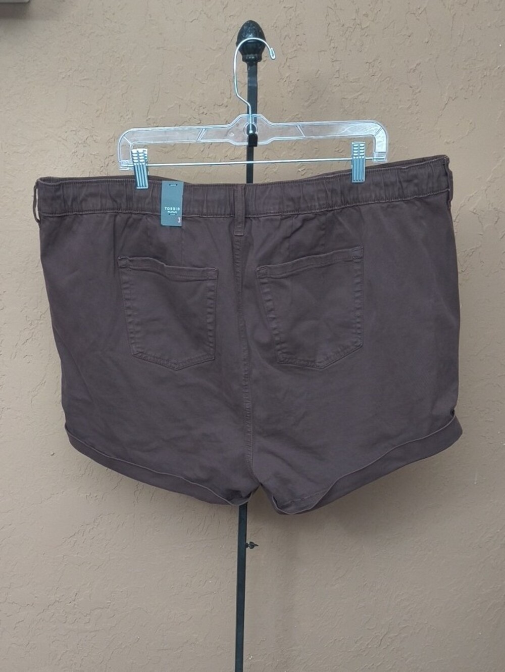 NWT torrid Women's Puce Stretch Pull-on Twill Boyfriend Shorts 3X - Picture 6 of 7